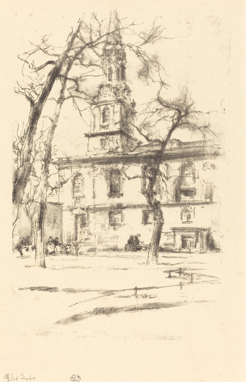 St. Giles-in-the-Fields af James Abbott McNeill Whistler