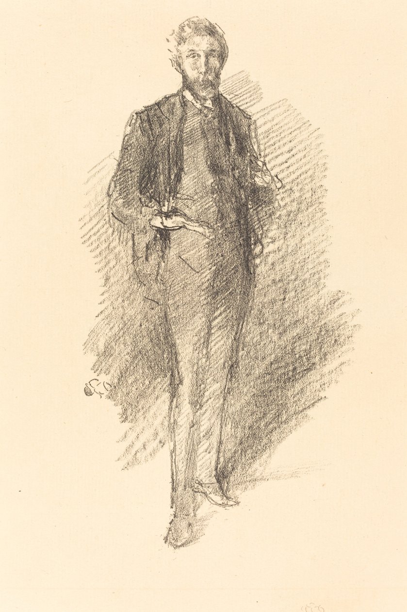 Studie: Joseph Pennell af James Abbott McNeill Whistler