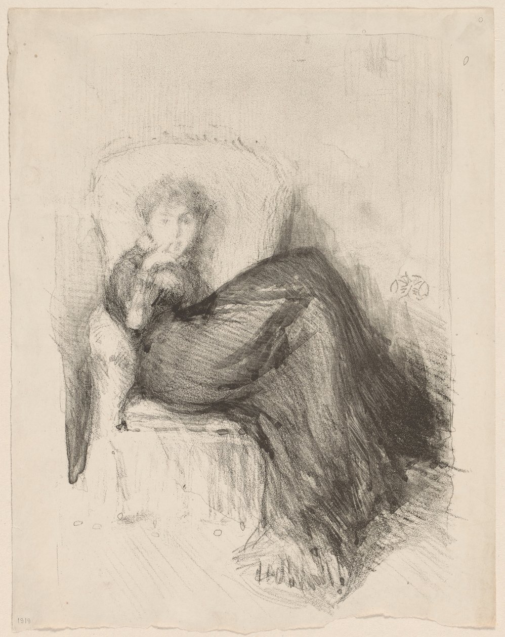 Studie: Maud siddende af James McNeill Whistler