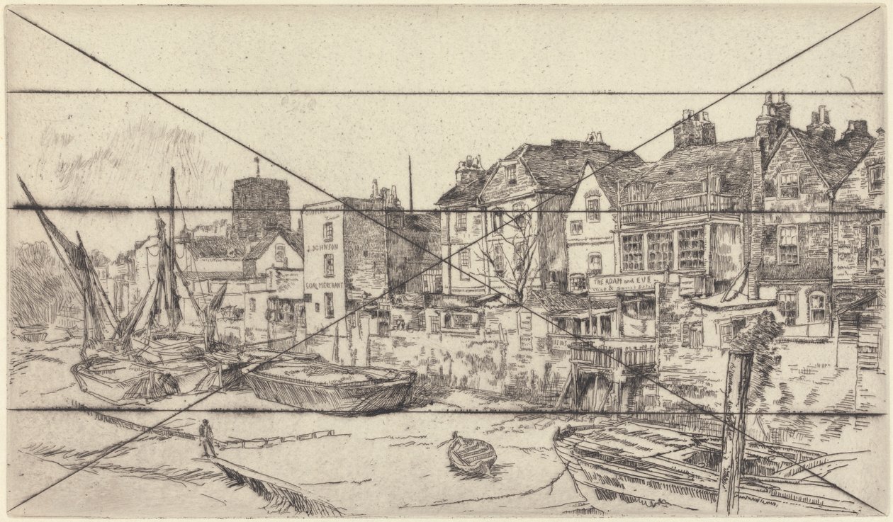 "Adam og Eva", Gamle Chelsea af James Abbott McNeill Whistler