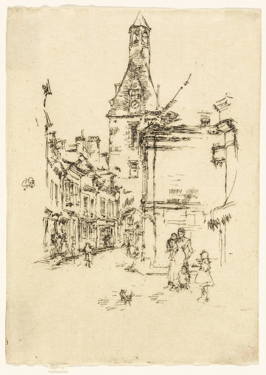 Klokketårnet - Amboise af James Abbott McNeill Whistler