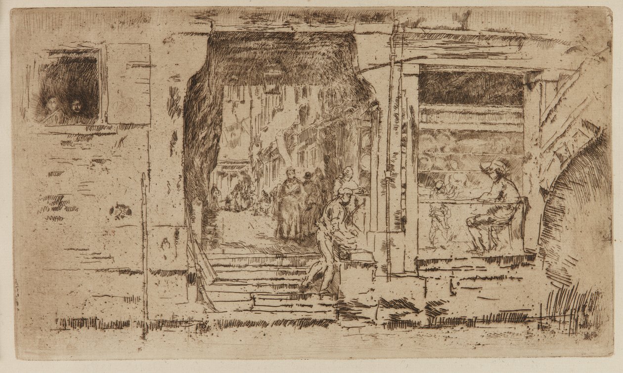 Fiskebutikken, Venedig af James Abbott McNeill Whistler
