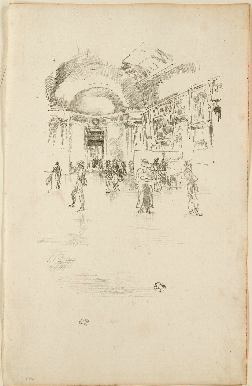 The Long Gallery, Louvre af James Abbott McNeill Whistler