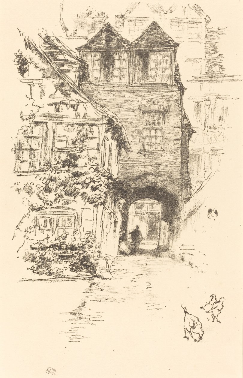 Præstens hus, Rouen af James Abbott McNeill Whistler