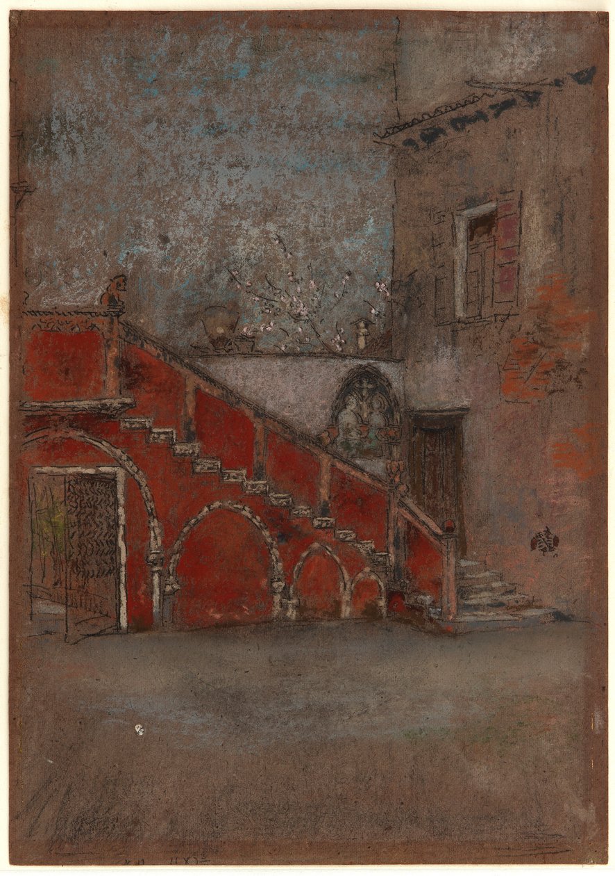 Trappen: Note i rødt af James Abbott McNeill Whistler