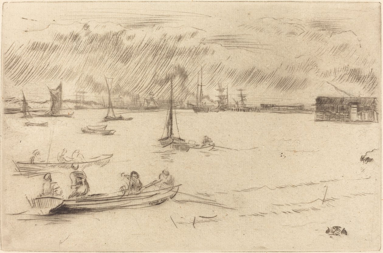 Themsen mod Erith af James Abbott McNeill Whistler