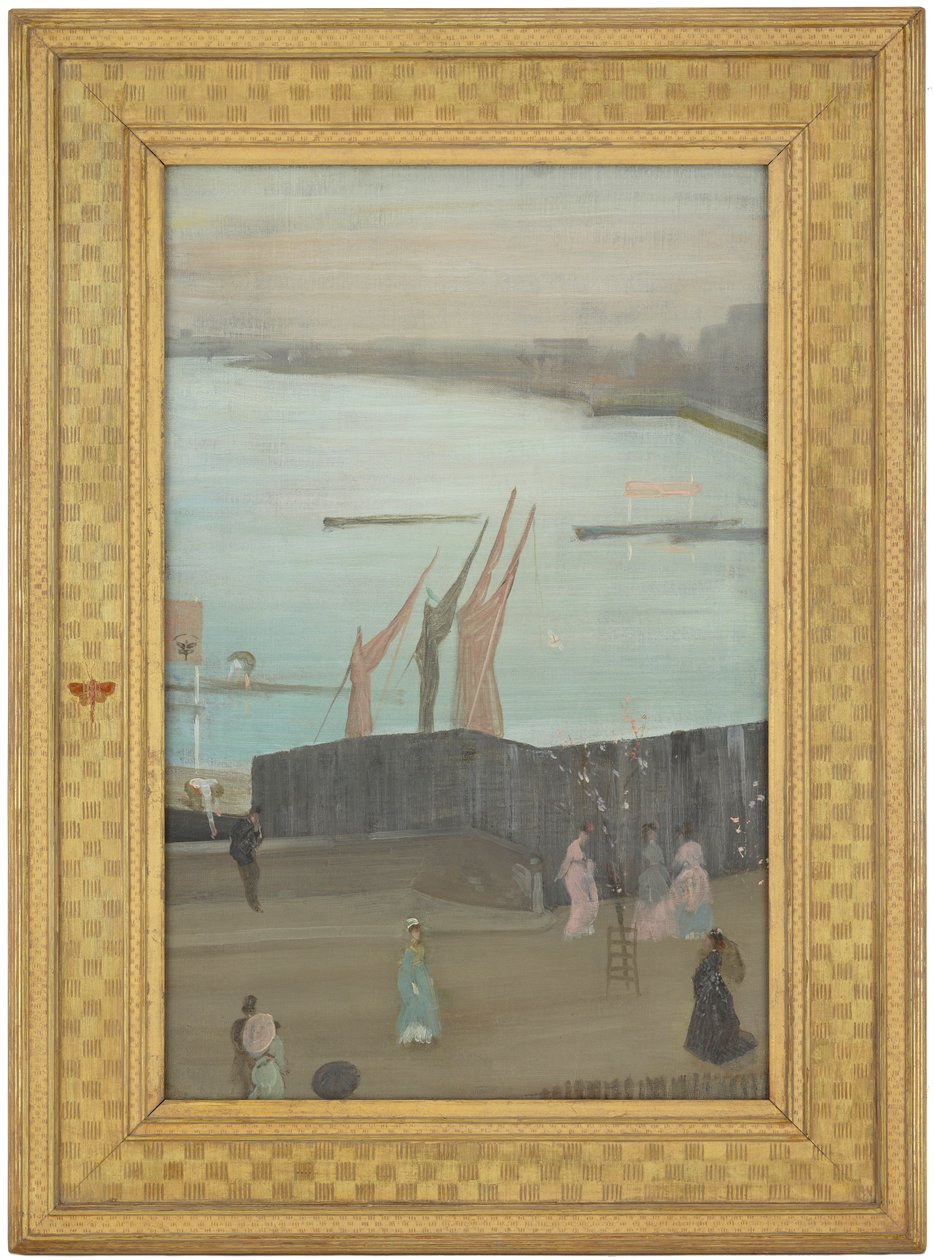 Variationer i pink og grå: Chelsea af James Abbott McNeill Whistler