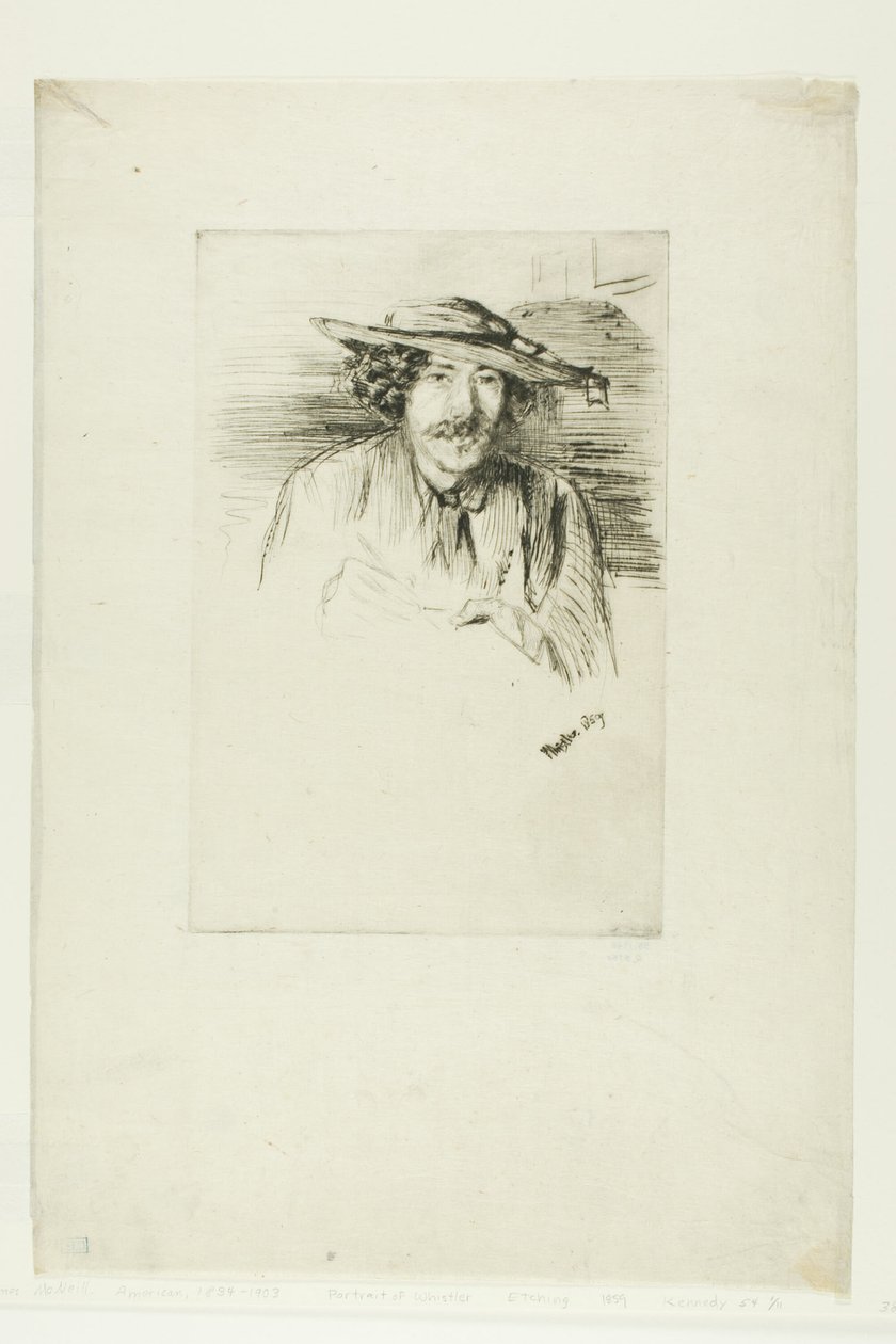 Whistler med en hat af James Abbott McNeill Whistler