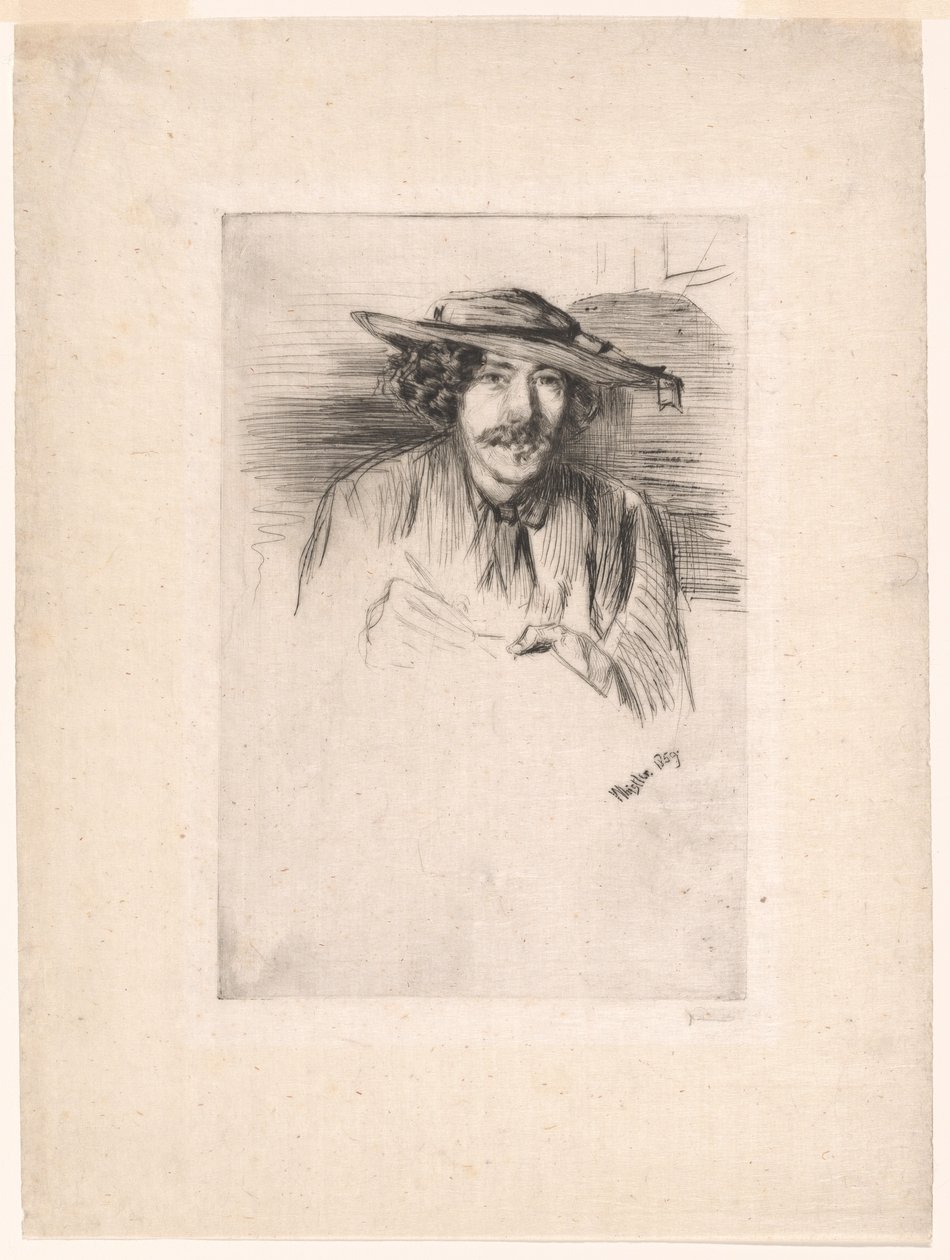 Whistler med en hat af James Abbott McNeill Whistler