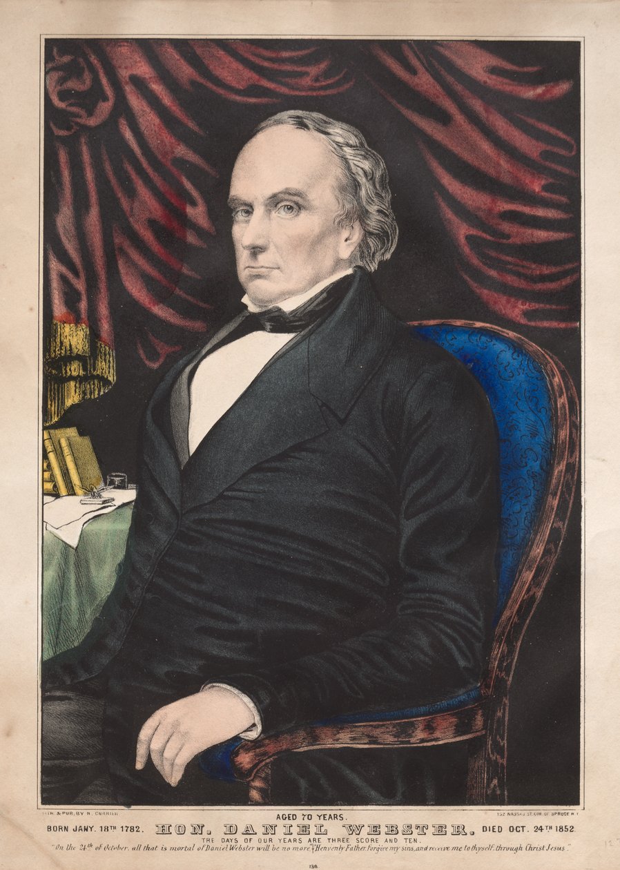 Hon. Daniel Webster, 70 år gammel af James Merritt Ives