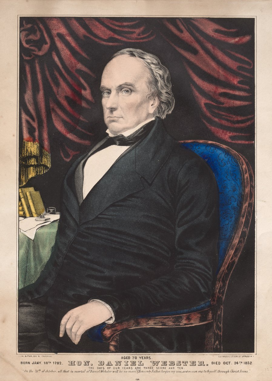 Hon. Daniel Webster, 70 år gammel. af James Merritt Ives