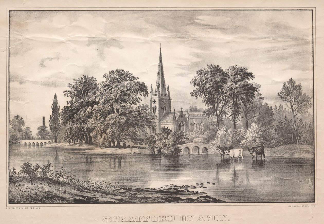 Stratford på Avon. af James Merritt Ives