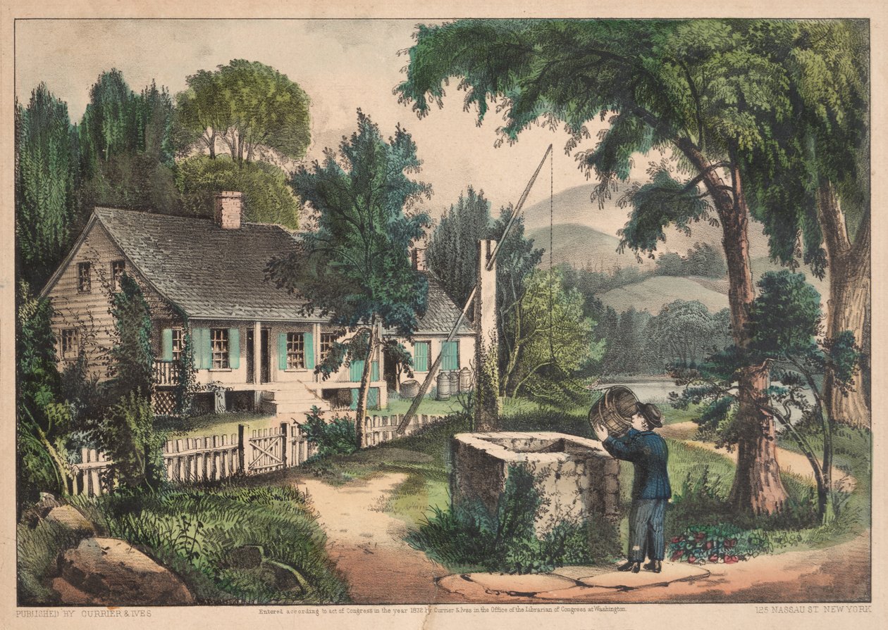 Den gamle egetræsspand af James Merritt Ives