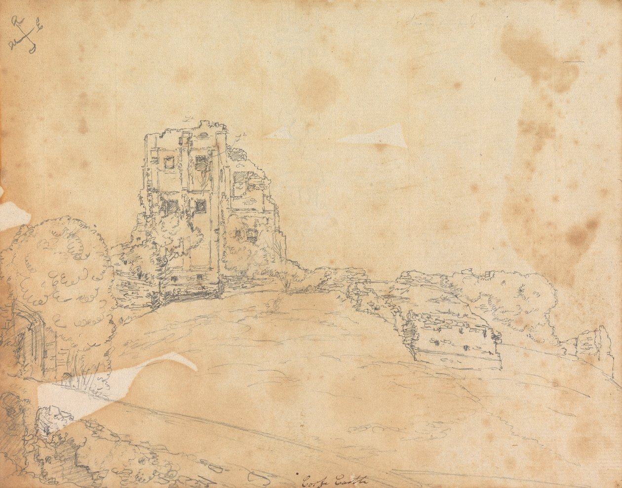 Corfe Slot af James Moore