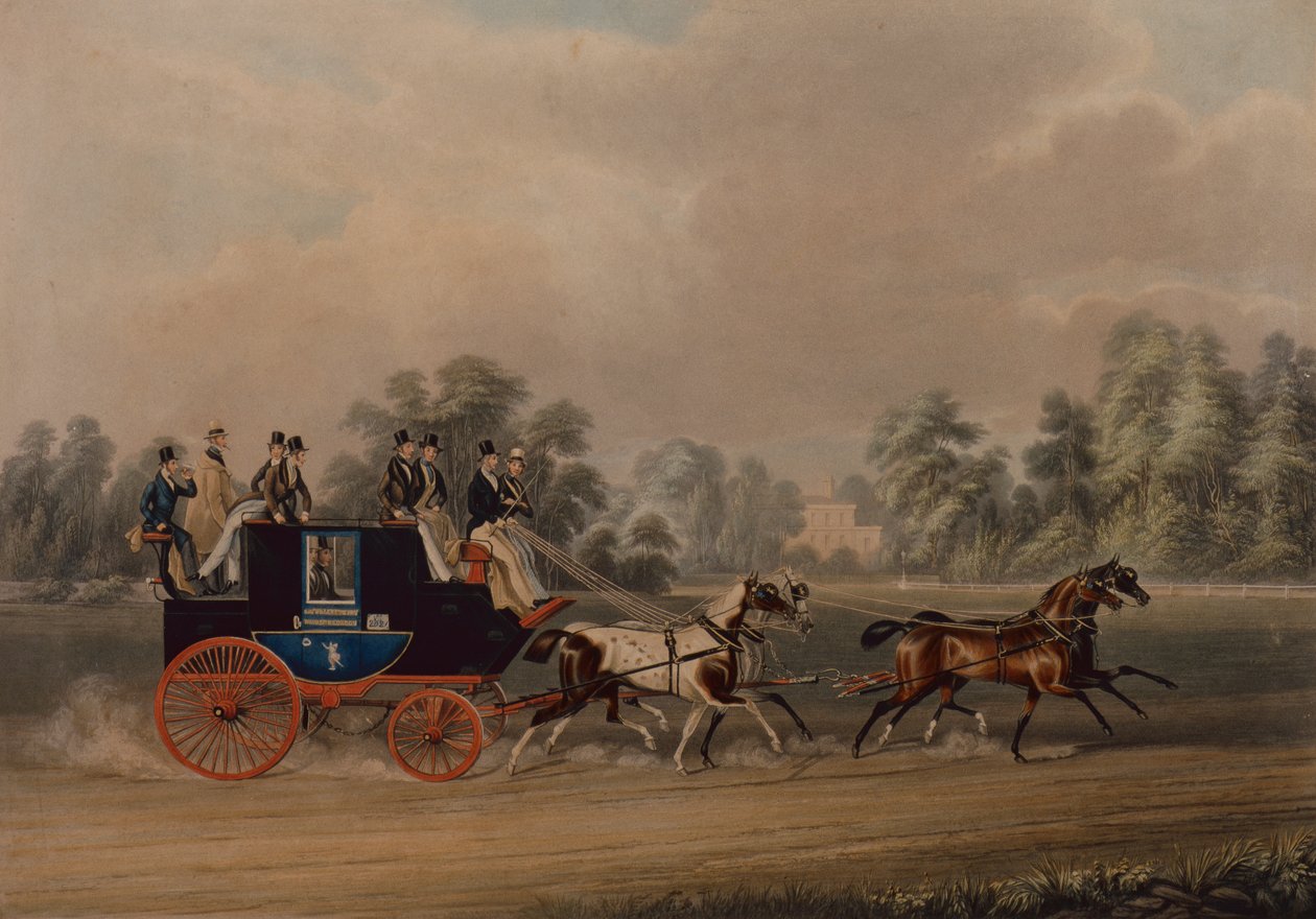 Jaglione Windsor Coach (farvet gravering) af James Pollard