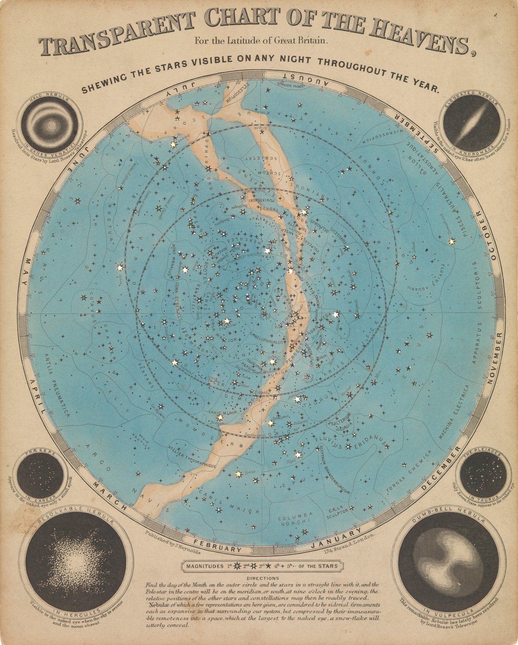 Kort over himlen (baggrundsbelyst) af James Reynolds