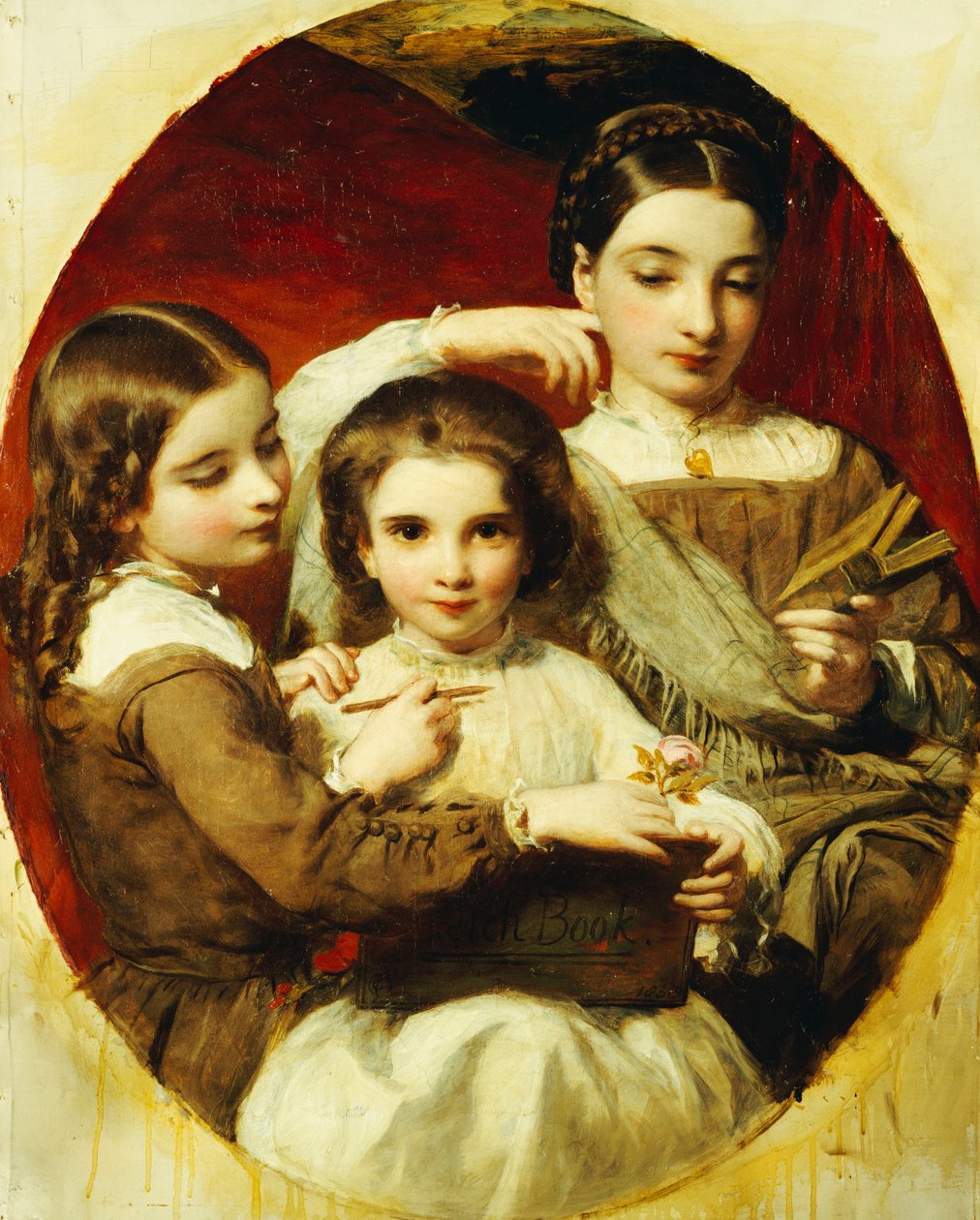 Portræt af Russell Sisters, 1858 af James Sant