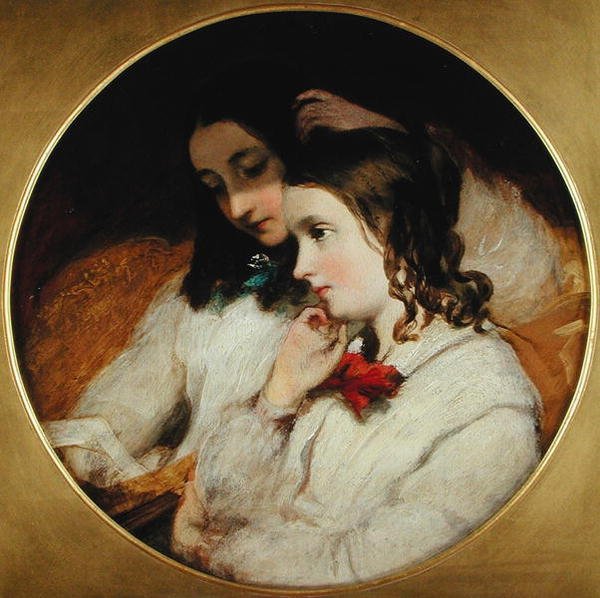 Studie af to piger af James Sant