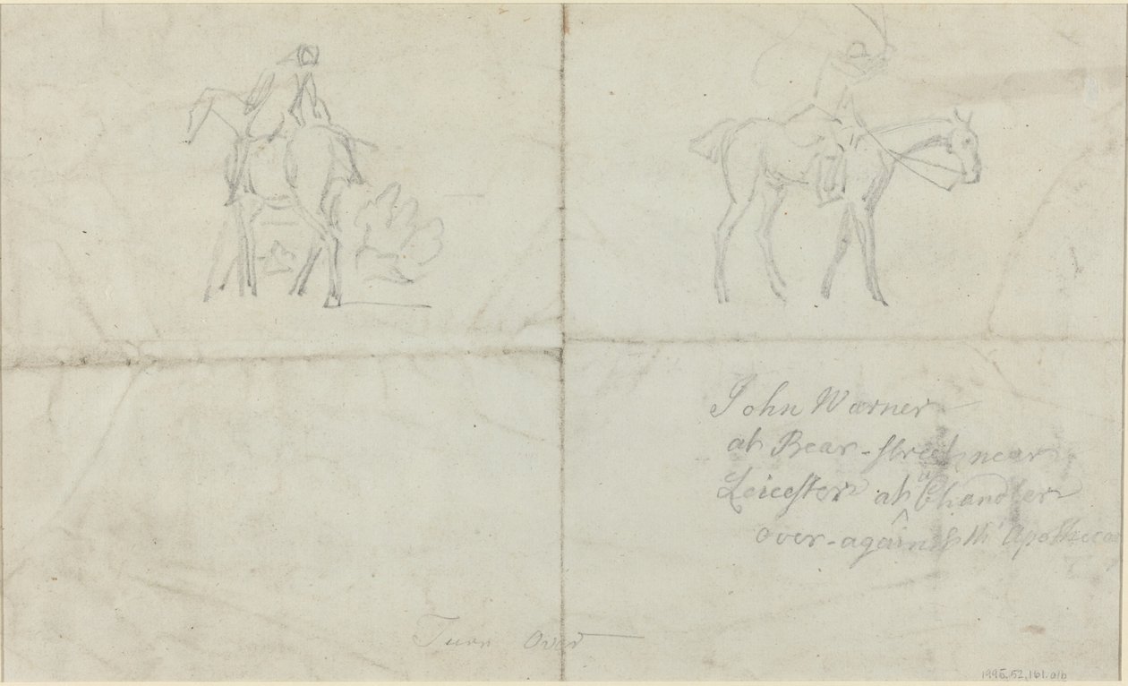 Beredne ryttere [verso] af James Seymour