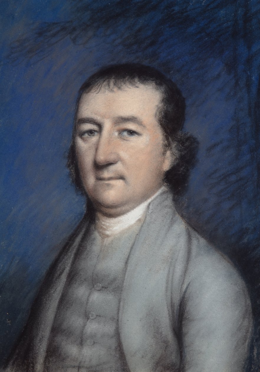 Miers Fisher (pastel på gråt papir) af James Sharples