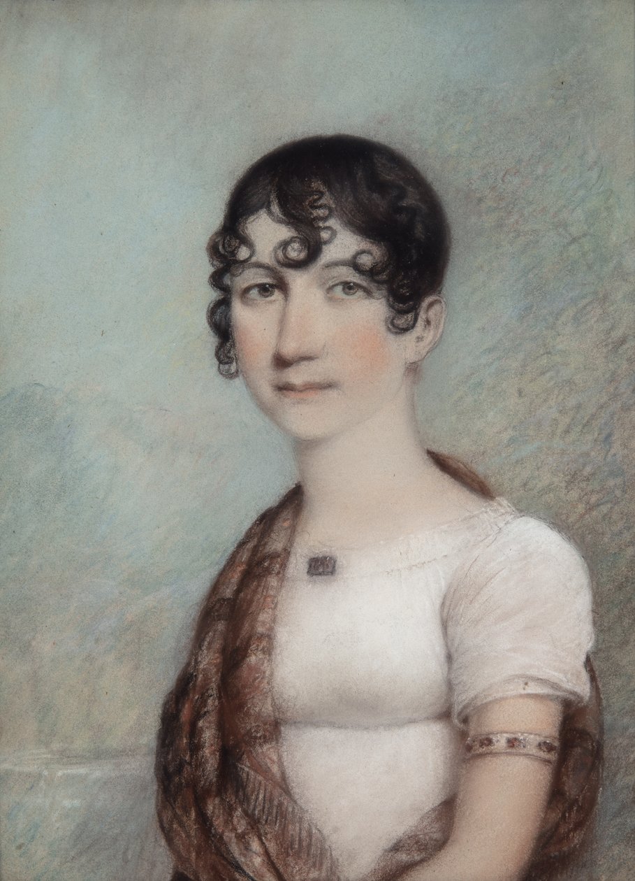Mrs Jackson, 3/1810 (pastel på gråt papir) af James Sharples