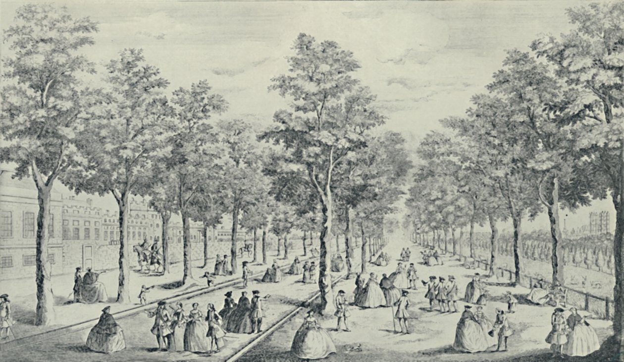 Society in the Mall, 1741, 1920 af James Smith