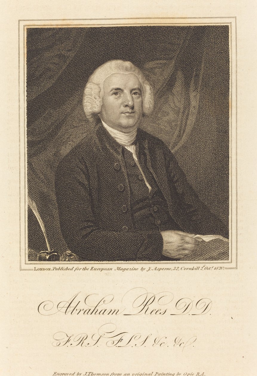 Abraham Rees, D.D. af James Thomson after John Opie