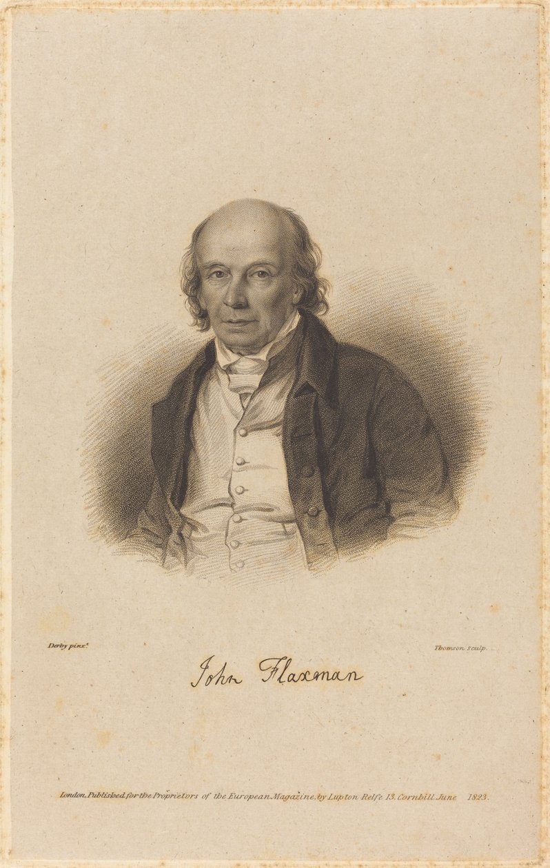 John Flaxman af James Thomson after William Derby