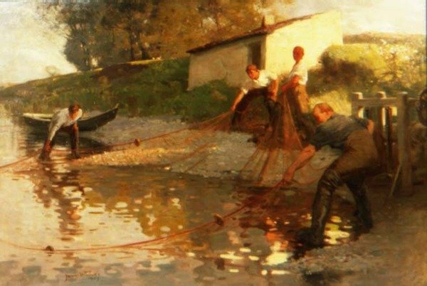 Tweed laksefiskere af James Wallace