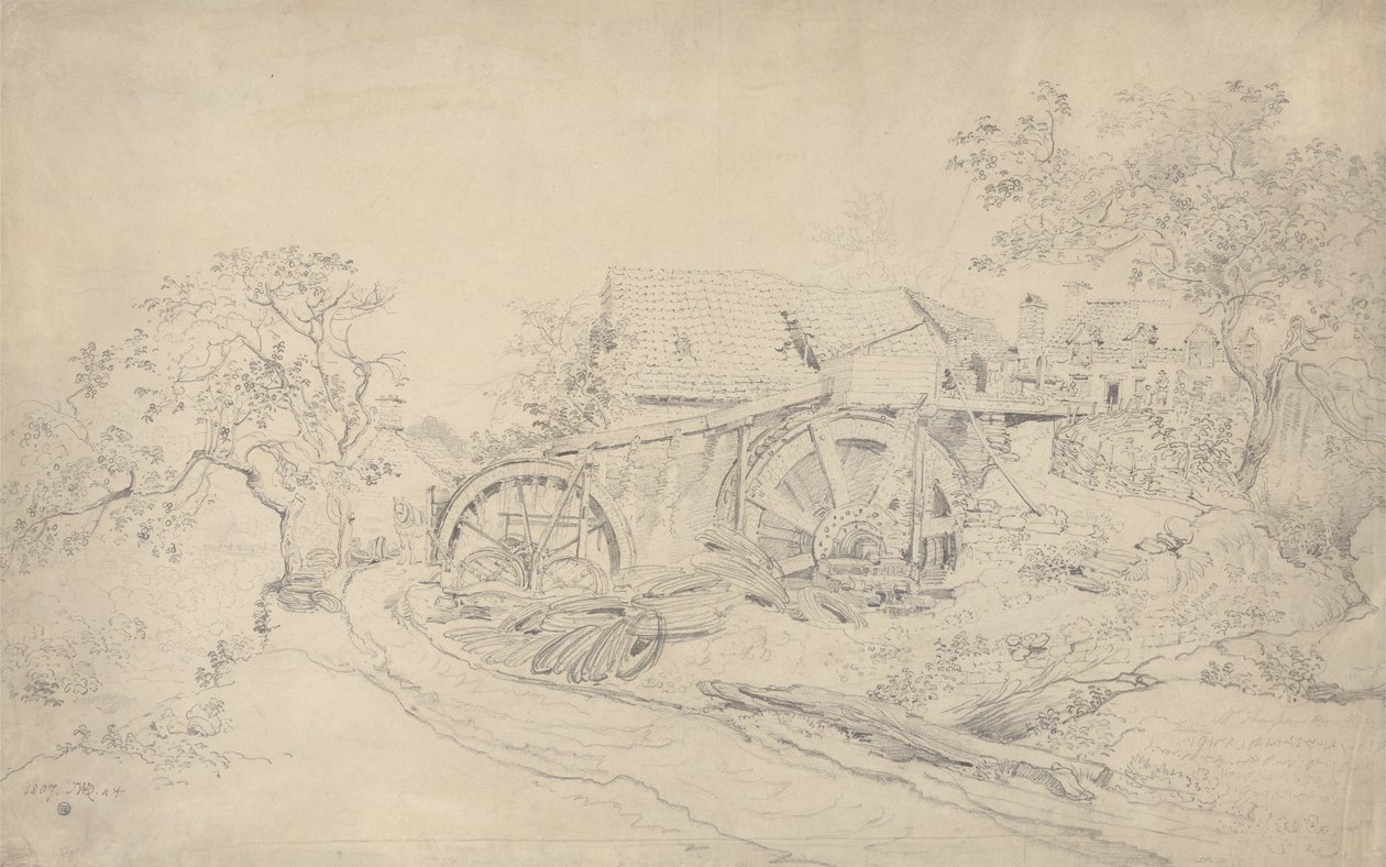 Mr Thompsons Wire Mill, Tintern af James Ward