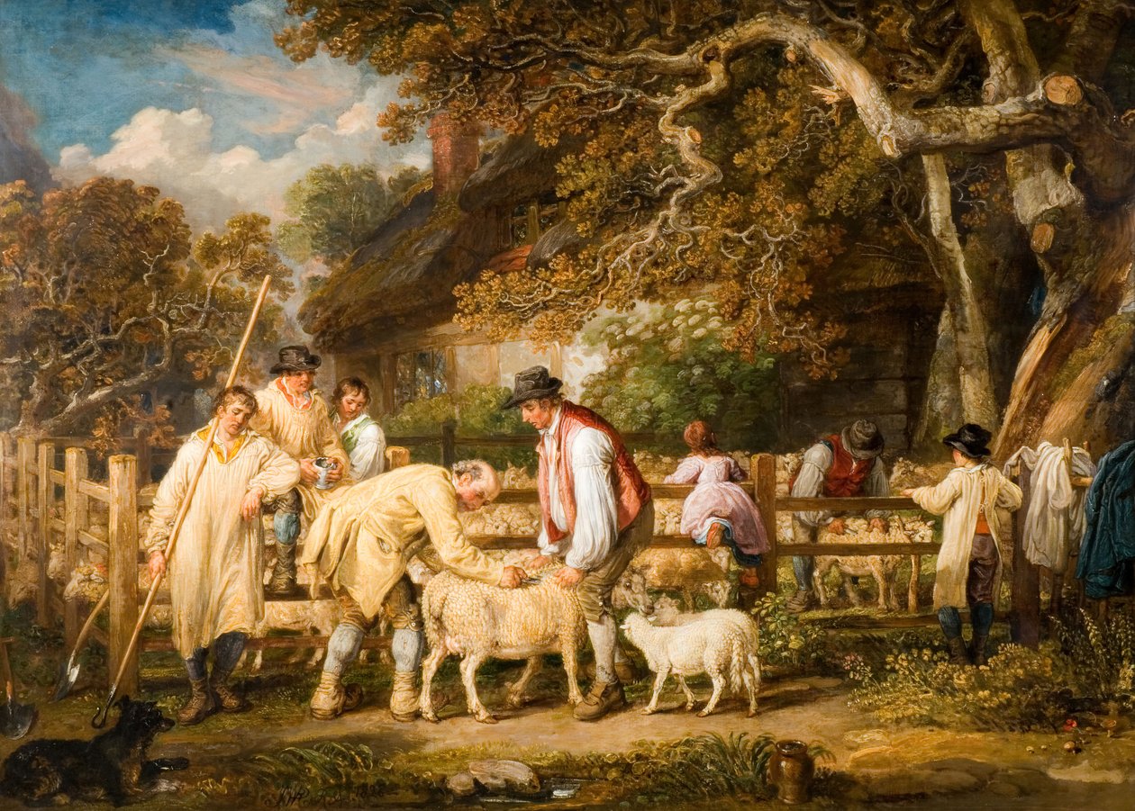 Fåreredning, 1828. af James Ward