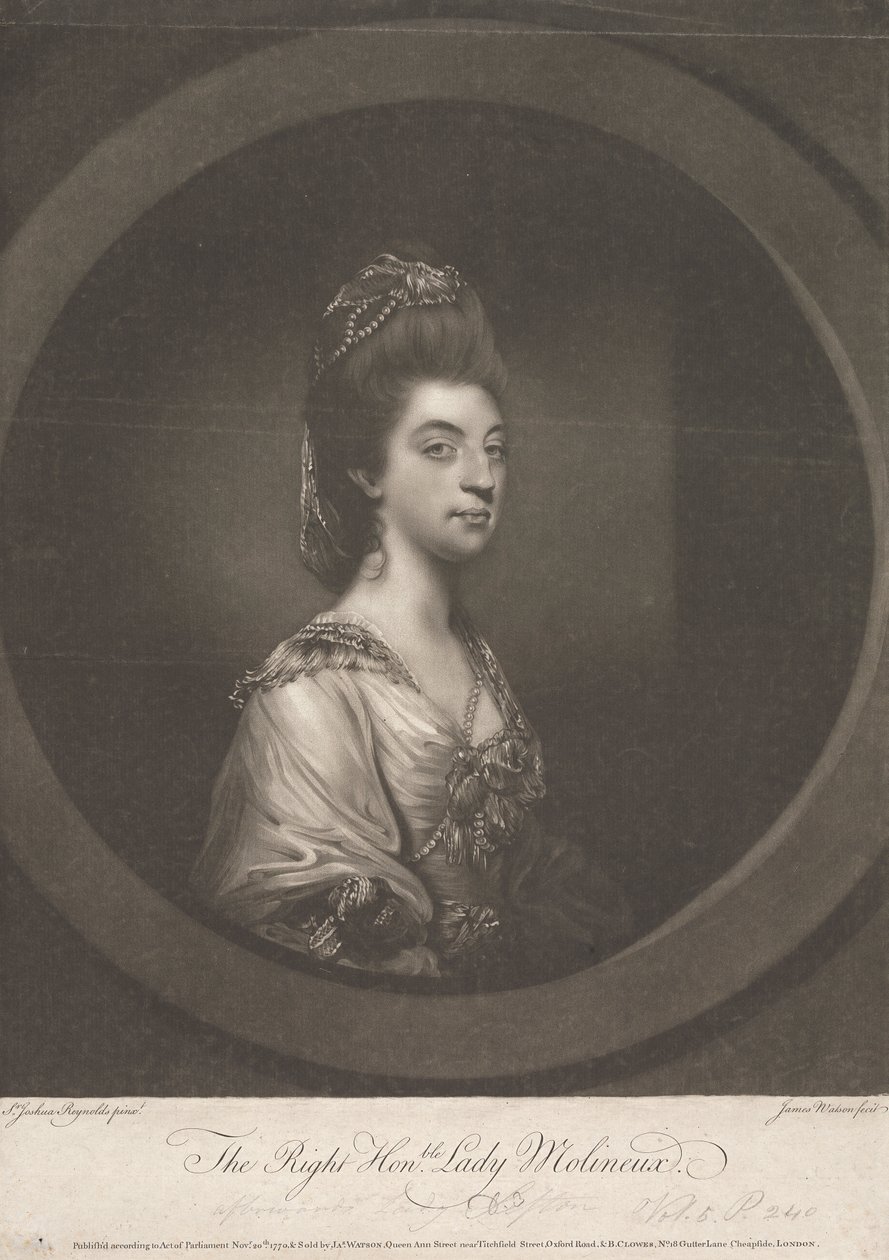 Isabella Molyneux (født Stanhope), grevinde af Sefton af James Watson