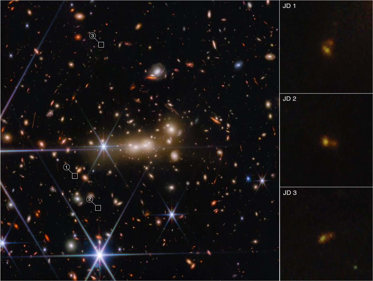 MACS0647 (NIRCam-billede) af James Webb Space Telescope (NASA)