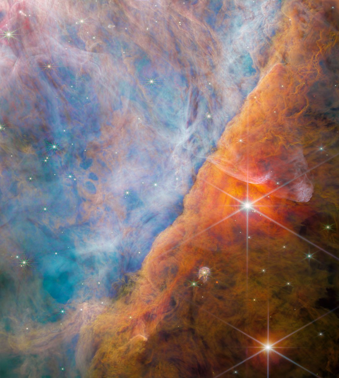 Orion Bar (NIRCam-billede) af James Webb Space Telescope (NASA)