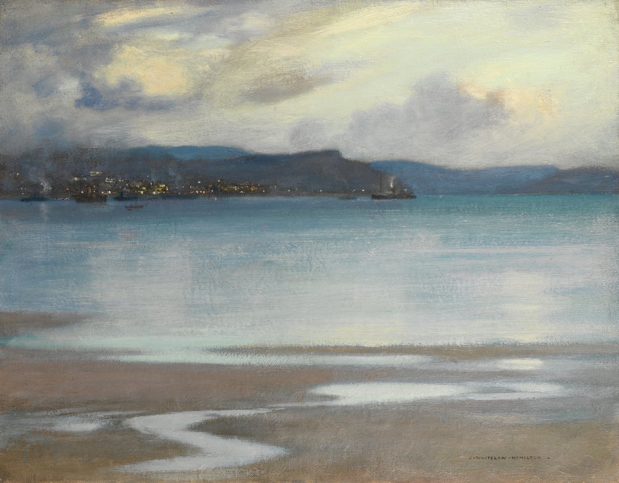Rhu Bay (olie på lærred) af James Whitelaw Hamilton