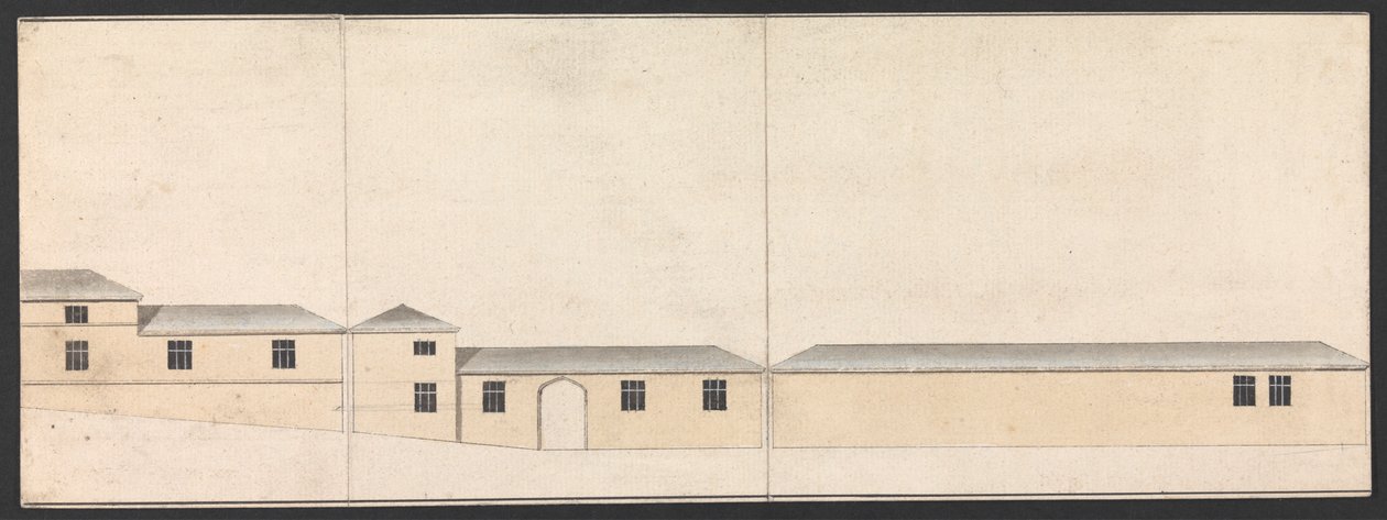 Cobham Hall, Kent: Elevation of Stables af James Wyatt