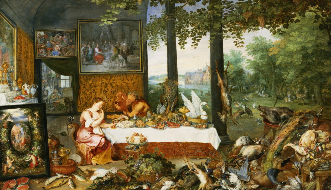 Smagssansen, 1618 af Jan and Rubens, P.P. Brueghel
