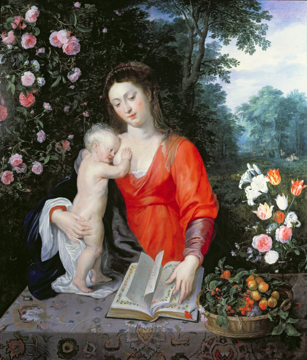 Jomfru og barn i et landskab af Peter Paul Rubens