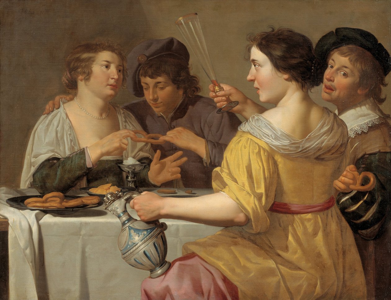 Trækning af kringlen af Jan van Bijlert or Bylert