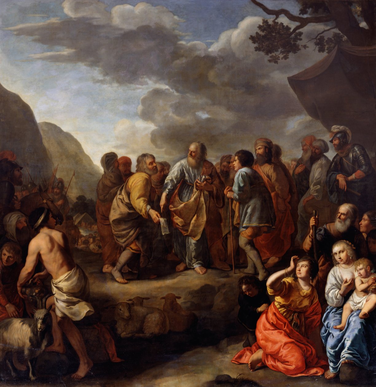 Jethro rådgiver Moses af Jan van Bronchorst