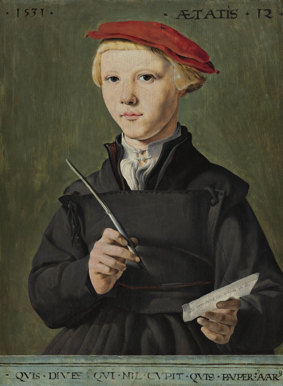 Portræt af en ung forsker af Jan van Scorel