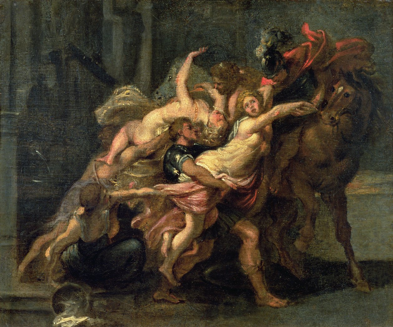Voldtægten af Leucippus døtre, 1637-39 af Jan Boeckhorst