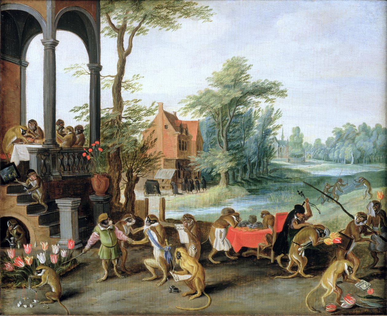 En satire over tulipanmaniens dårskab af Jan the Elder Brueghel