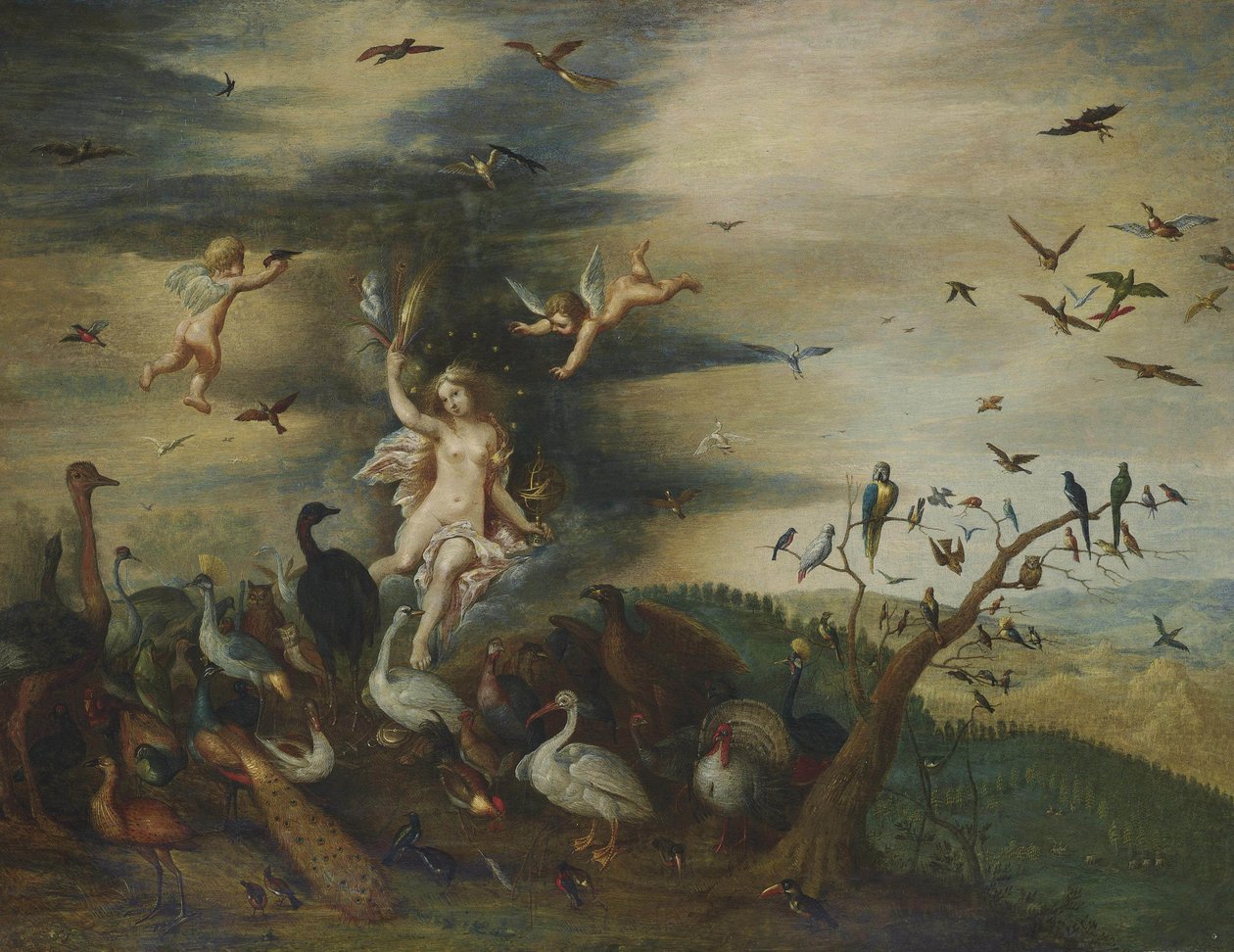En allegori om luft af Jan the Elder Brueghel