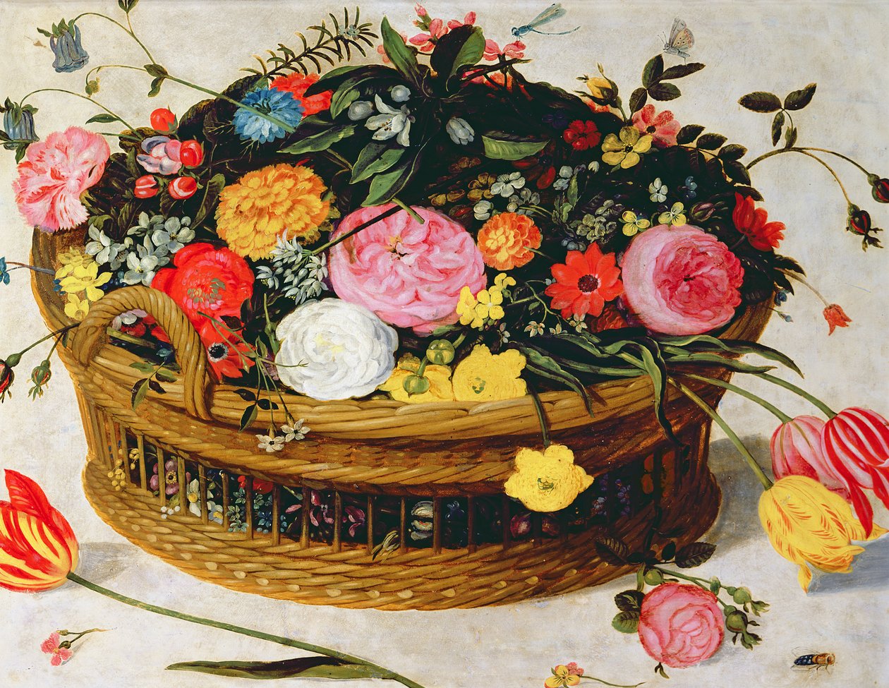 Kurv med blomster af Jan the Elder Brueghel