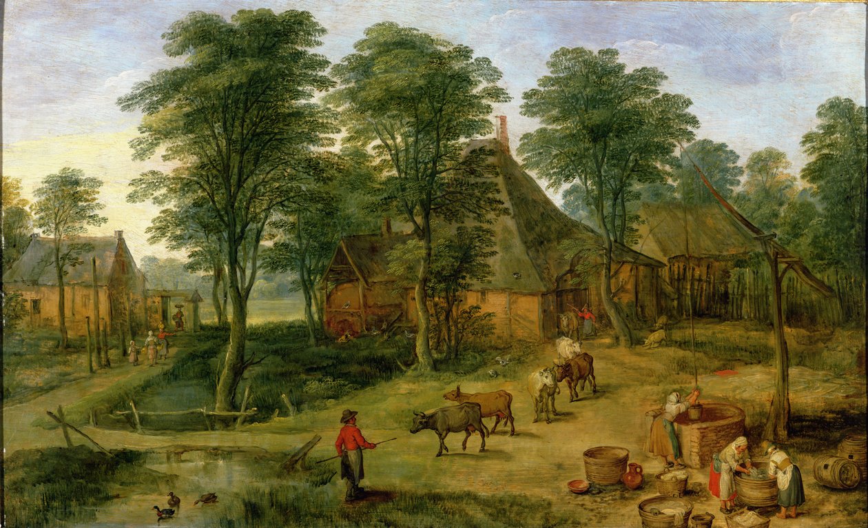 Gårdsgården af Jan the Elder Brueghel