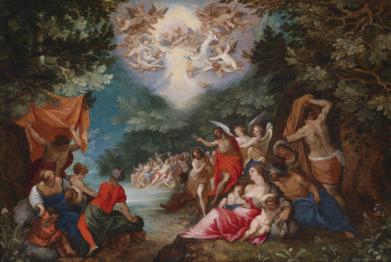 Kristi dåb i floden Jordan af Jan the Elder Brueghel