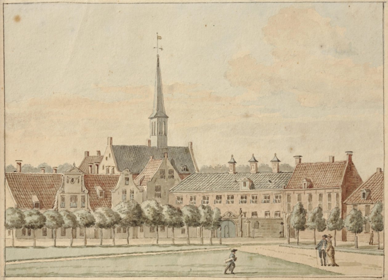 Martinikerkhof med Prinsenhof og Gardepoort af Jan Bulthuis