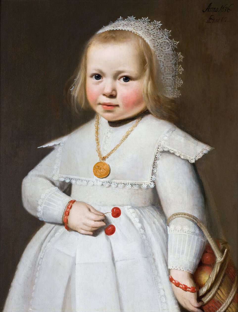 Portræt af en toårig pige af Jan Cornelisz van Loenen