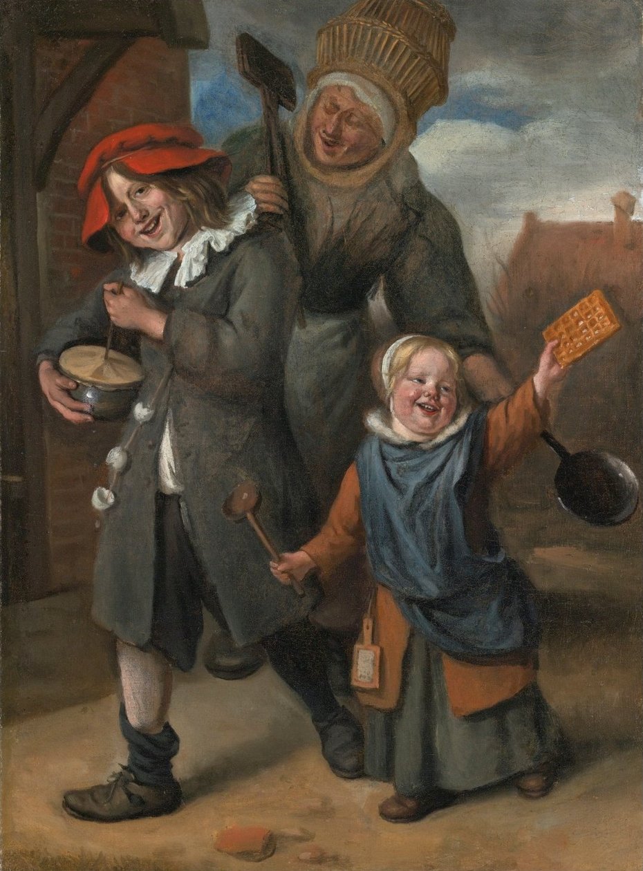 Rommelpot -afspilleren af Jan Havickszoon Steen